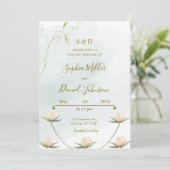 Invitation de mariage de Rose flush (Debout devant)