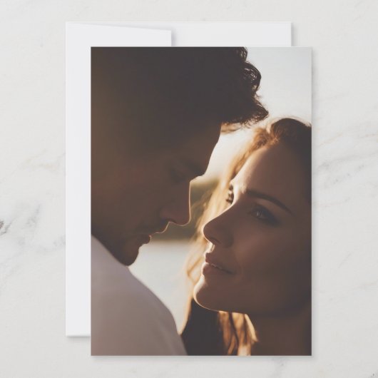 Invitation de mariage de script moderne personnali (Dos)