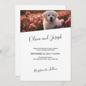 Invitation de mariage de script très simple et per (Devant / Derrière)