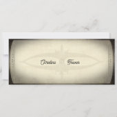 Invitation de mariage de style billet vintage (Dos)