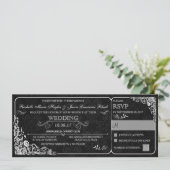 Invitation de mariage de style victorien avec cart (Debout devant)