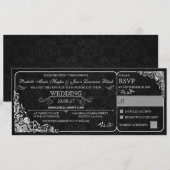 Invitation de mariage de style victorien avec cart (Devant / Derrière)