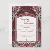 Invitation de mariage de style vitrail (Devant)