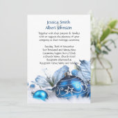 Invitation de mariage de vacances d'hiver bleu (Debout devant)
