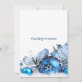 Invitation de mariage de vacances d'hiver bleu (Dos)