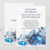 Invitation de mariage de vacances d'hiver bleu (Devant / Derrière)
