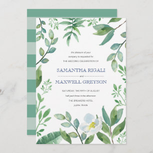 Invitation de mariage de verdure, mariages de