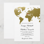 Invitation de mariage de voyage de destination (Devant / Derrière)