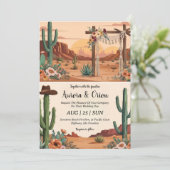 invitation de mariage de wild western boho (Debout devant)