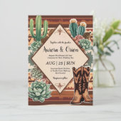 invitation de mariage de wild western boho (Debout devant)
