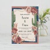 invitation de mariage de wild western boho (Debout devant)