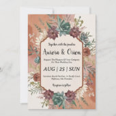 invitation de mariage de wild western boho (Devant)