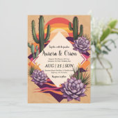 invitation de mariage de wild western boho (Debout devant)