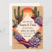 invitation de mariage de wild western boho (Devant / Derrière)
