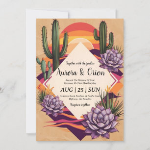 invitation de mariage de wild western boho