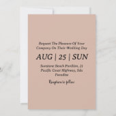 invitation de mariage de wild western boho (Dos)