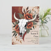 invitation de mariage de wild western boho (Debout devant)
