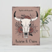 invitation de mariage de wild western boho (Debout devant)