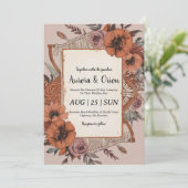 invitation de mariage de wild western boho (Debout devant)