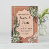 invitation de mariage de wild western boho (Debout devant)