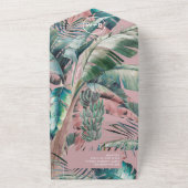 Invitation de mariage Deco de style tropical (Dehors)