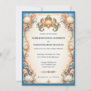 Invitation de mariage décorative de luxe avec hipp