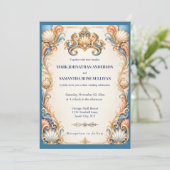 Invitation de mariage décorative de luxe avec hipp (Debout devant)