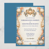Invitation de mariage décorative de luxe avec hipp (Devant / Derrière)