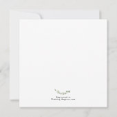 Invitation de mariage Deep Green Garden (Dos)
