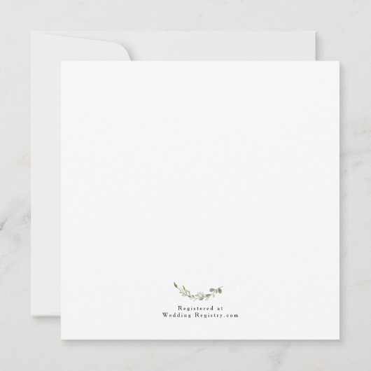 Invitation de mariage Deep Green Garden (Dos)