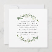 Invitation de mariage Deep Green Garden (Devant)