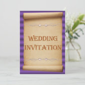 Invitation de mariage défilement. Invitation au ma (Debout devant)