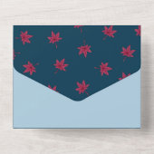 Invitation de mariage d'érable japonais automne (Verso)