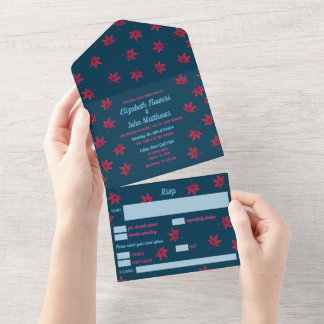 Invitation de mariage d'érable japonais automne