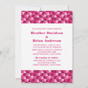 Invitation de mariage des triangles géométriques r