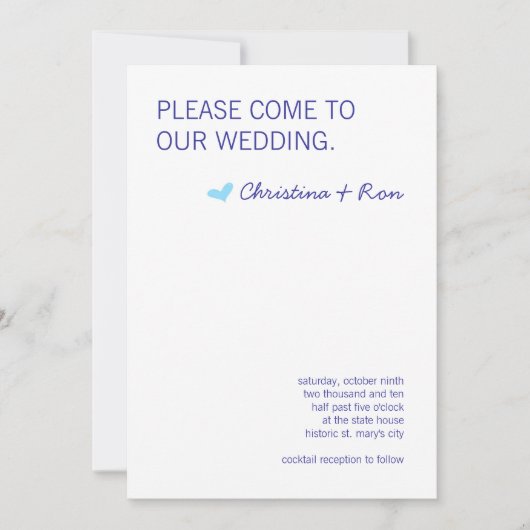 Invitation de mariage d'esprit libre (Devant)