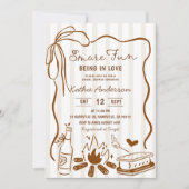 Invitation de mariage dessinée à la main avec S'mo (Devant)