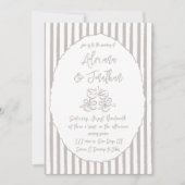 Invitation de mariage dessinée à la main minimale (Devant)