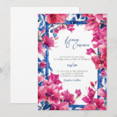 Invitation de mariage Destination Méditerranéenne  (Devant / Derrière)