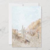 Invitation de mariage Destination Plage de dunes d (Dos)
