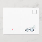 Invitation de mariage d'été à l'aquarelle amusante (Dos)