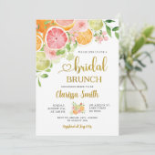 Invitation de mariage d'été aux pamplemousses citr (Debout devant)