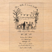 Invitation de mariage d'été esquissée (Recto)