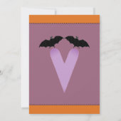 Invitation de mariage d'Halloween sous la douche (Dos)