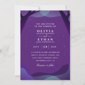 invitation de mariage d'Halloween violet (Devant)