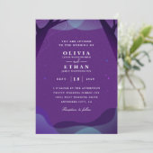 invitation de mariage d'Halloween violet (Debout devant)