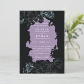 invitation de mariage d'Halloween violet (Debout devant)