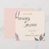 invitation de mariage d'hiver (Devant / Derrière)