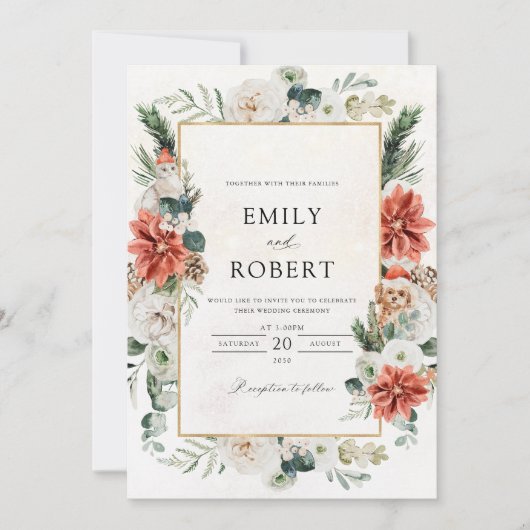 Invitation de mariage d'hiver (Devant)