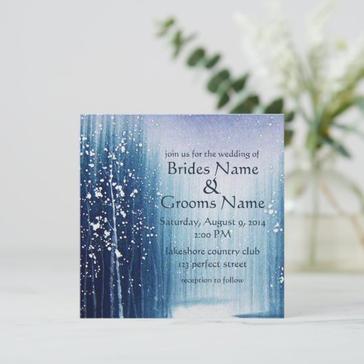 Invitation de mariage d'hiver (Debout devant)